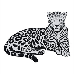 Adorable Tiger Cartoon Black and White Drawing,Black and White Cartoon Tiger for Kids Projects,Simple Tiger Line Art for Kids