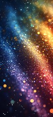Fototapeta premium A Stunning Colorful Rainbow Gradient Background Enhanced with Exquisite Sparkle Glitter Patterns for Digital Artworks