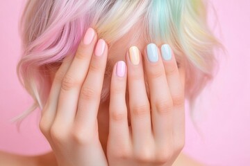 Creative stylist applies colorful balayage hair technique for a vibrant new look in a chic salon setting