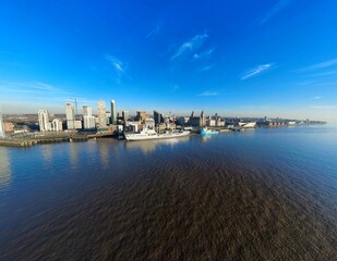 Fototapeta premium Liverpool Pier Head, RFA Tidespring