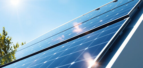 SOLAR PANEL SYSTEM ON ROOF TOP OF HOUSE