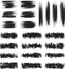 Black brush strock set 