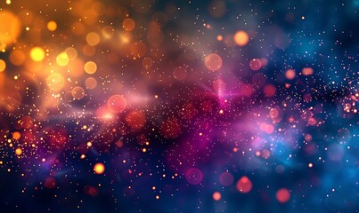 Fototapeta premium Vibrant particle effects in dynamic motion creating an abstract background
