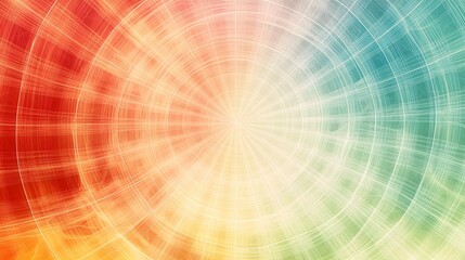 Obraz premium Abstract Circular Pattern with Radiating Lines and Pastel Colors