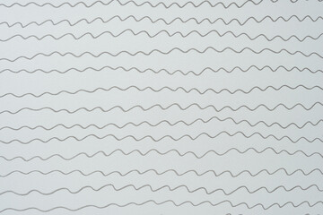 set of wavy lines on blank paper