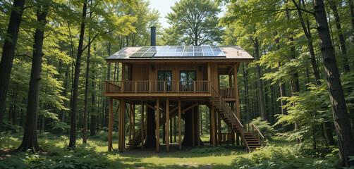 SOLAR PANEL SYSTEM ON ROOF TOP OF HOUSE 