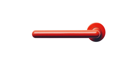 A vibrant, modern, red handle against a sleek background, exemplifying contemporary design suitable for various creative projects.