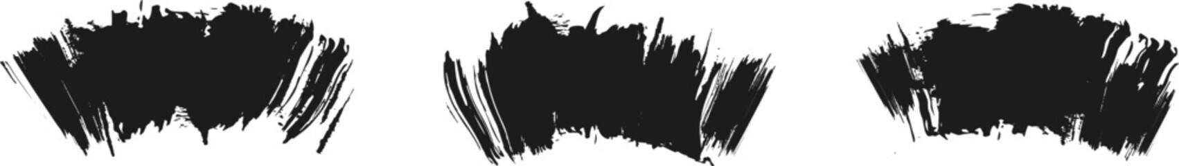 Black brush strock set 