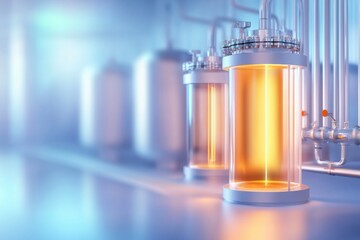 Innovative molten salt electrolyzer operating in a high-tech facility showcasing modern energy solutions