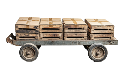 old truck isolated on white