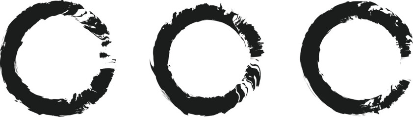 Black brush strock set 