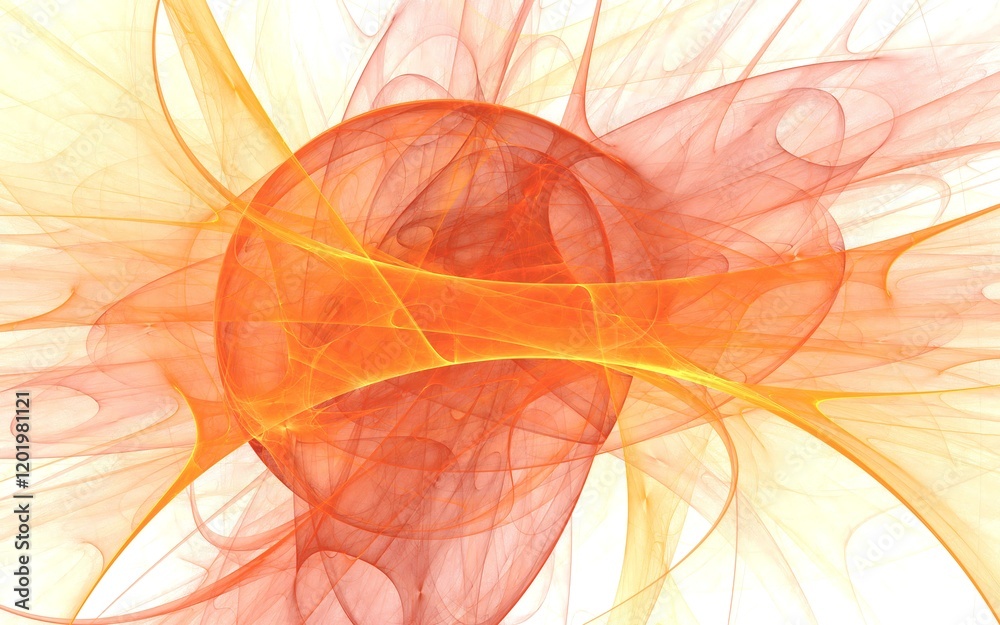 Poster 3d rendering abstract fractal light background
