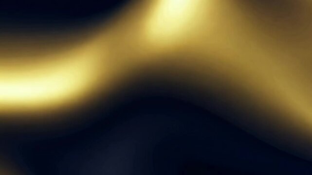 Close-up of shimmering gold and navy gradients flowing gracefully in soft, undulating waves, creating a serene and dynamic interplay of color and motion.
