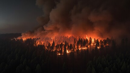 Intense Forest Fire Spreading Through Maribo Region