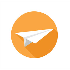 Paper plane icon isolated on white background. Paper plane icon simple sign. Paper plane icon trendy and modern symbol for graphic and web design.