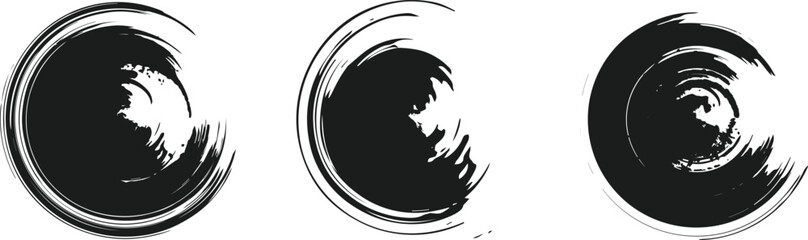 Black brush strock set 