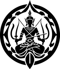 vector illustration design image icon logo symbol silhouette god goddess sacred ethnic traditional.eps