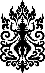 vector illustration design image icon logo symbol silhouette creature god goddess sacred ethnic traditional.eps