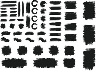 Black brush strock set 
