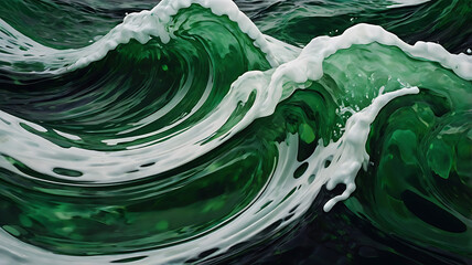 Green abstract background with a wavy pattern,green  background with liquify flow