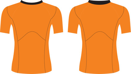 Compression Rash Guard Template Mock up