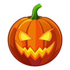 Glowing jack o lantern pumpkin for Halloween