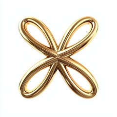 Stunning Golden Abstract Design with Elegant Curves and Shapes