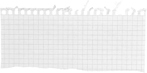 Ripped torn paper piece isolated on transparent background