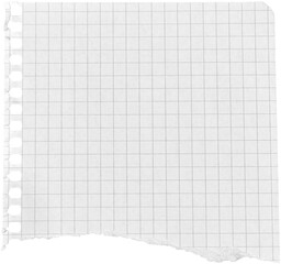 Ripped torn paper piece isolated on transparent background