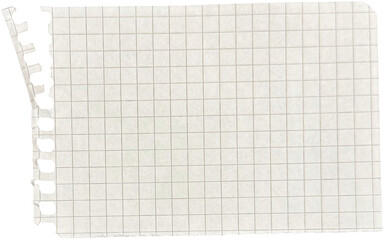 Ripped torn paper piece isolated on transparent background