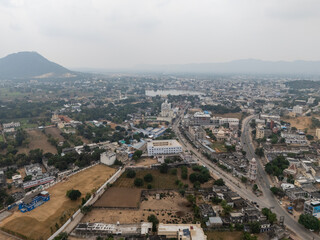 Stadtansicht Tempel Straße und Lake Pushkar Pushkar in Rajasthan in Indien
