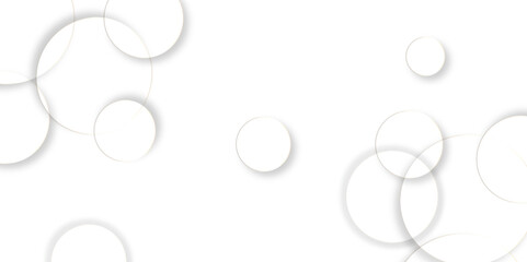 modern abstract white bubble background with circles. banner pattern with copy space abstract blank geometric circle abstract white background with circles cut out drop shadow background.