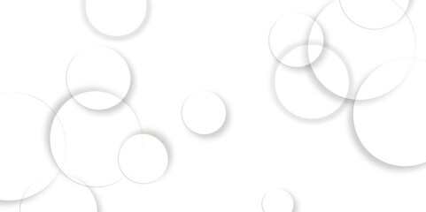 modern abstract white bubble background with circles. banner pattern with copy space abstract blank geometric circle abstract white background with circles cut out drop shadow background.