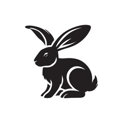 illustration of a silhouette of rabbit