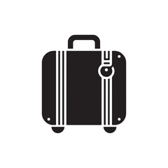  Luggage bag silhouette vector with a white backgrond 
