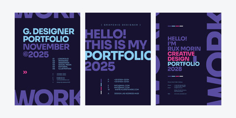 portfolio front cover design for graphic designer