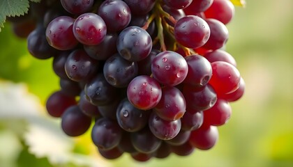 Fototapeta premium a bunch of grapes hanging from a vine
