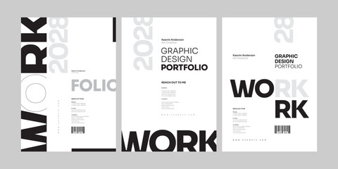 portfolio front cover design for graphic designer