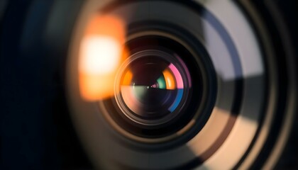 a close up shot of a camera lens