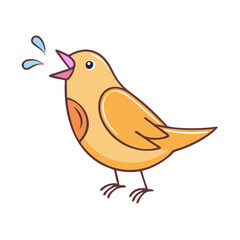 bird chirping icon, bird chirping vector illustration-simple illustration of bird chirping, perfect for bird chirping logos and icons