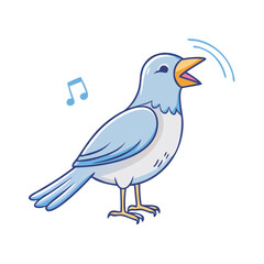 bird singing icon, bird singing vector illustration-simple illustration of bird singing, perfect for bird singing logos and icons