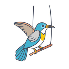 bird swing icon, bird swing vector illustration-simple illustration of bird swing, perfect for bird swing logos and icons