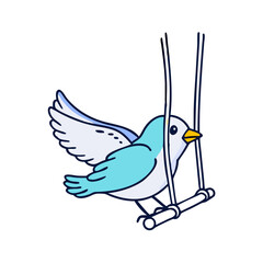 bird swing icon, bird swing vector illustration-simple illustration of bird swing, perfect for bird swing logos and icons