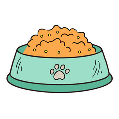 cat food dish icon, cat food dish vector illustration-simple illustration of cat food dish, perfect for cat food dish logos and icons