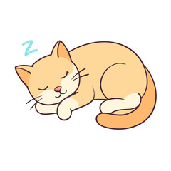 cat napping icon, cat napping vector illustration-simple illustration of cat napping, perfect for cat napping logos and icons