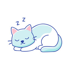cat napping icon, cat napping vector illustration-simple illustration of cat napping, perfect for cat napping logos and icons