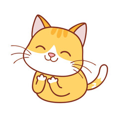 cat purring icon, cat purring vector illustration-simple illustration of cat purring, perfect for cat purring logos and icons