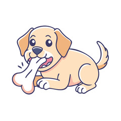 dog chewing bone icon, dog chewing bone vector illustration-simple illustration of dog chewing bone, perfect for dog chewing bone logos and icons