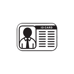 Id Card silhouette icon vector symbol design illustration