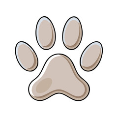 dog paw print icon, dog paw print vector illustration-simple illustration of dog paw print, perfect for dog paw print logos and icons